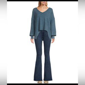 Free People We The Free Coraline Thermal Top in Legion Blue -Dark Teal